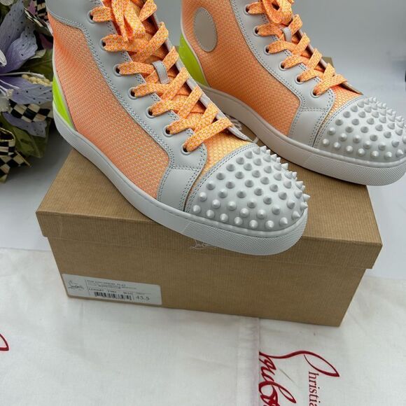 Men’s Christian Louboutin fun Lou spikes high tops size 43.5 made in Italy - Picture 3 of 11